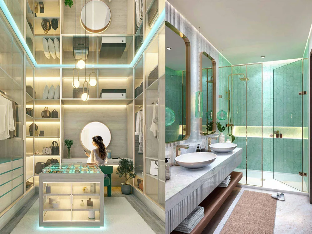 damac lagoon views dressing wasing room area