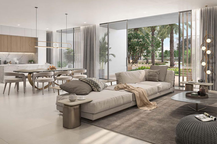 naya by nakheel lagoon villa living and dining