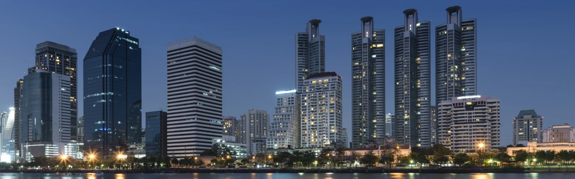 cityscape bangkok night view